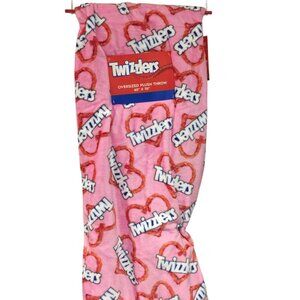 TWIZZLERS Heart Shaped Oversized Plush Throw 60" x 70" Pink Red